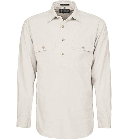 RiteMate Polos / Shirts Stone / XS Mens Pilbara Closed Front L/S Shirt