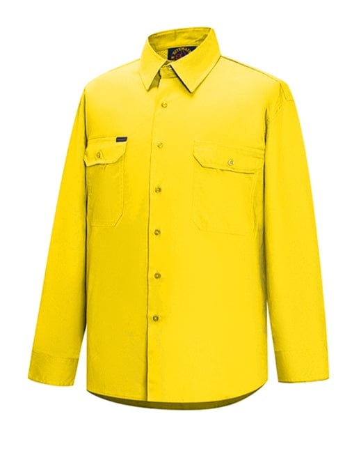 RiteMate Polos / Shirts Yellow / XS Open Front L/S Shirt