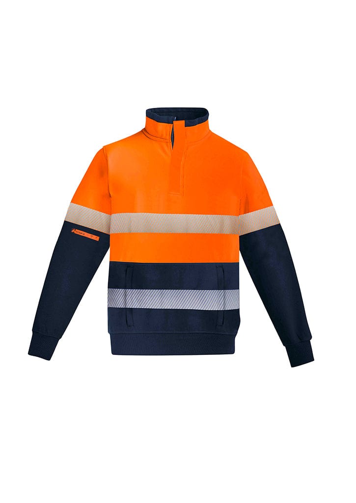 Syzmik Polars Orange/Navy / XS Syzmik Orange Flame HRC 2 Hoop Taped 1/4 Zip Brushed Fleece