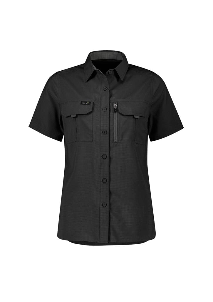 Syzmik Polos / Shirts Black / 6 Syzmik Women's Outdoor Short Sleeve Shirt