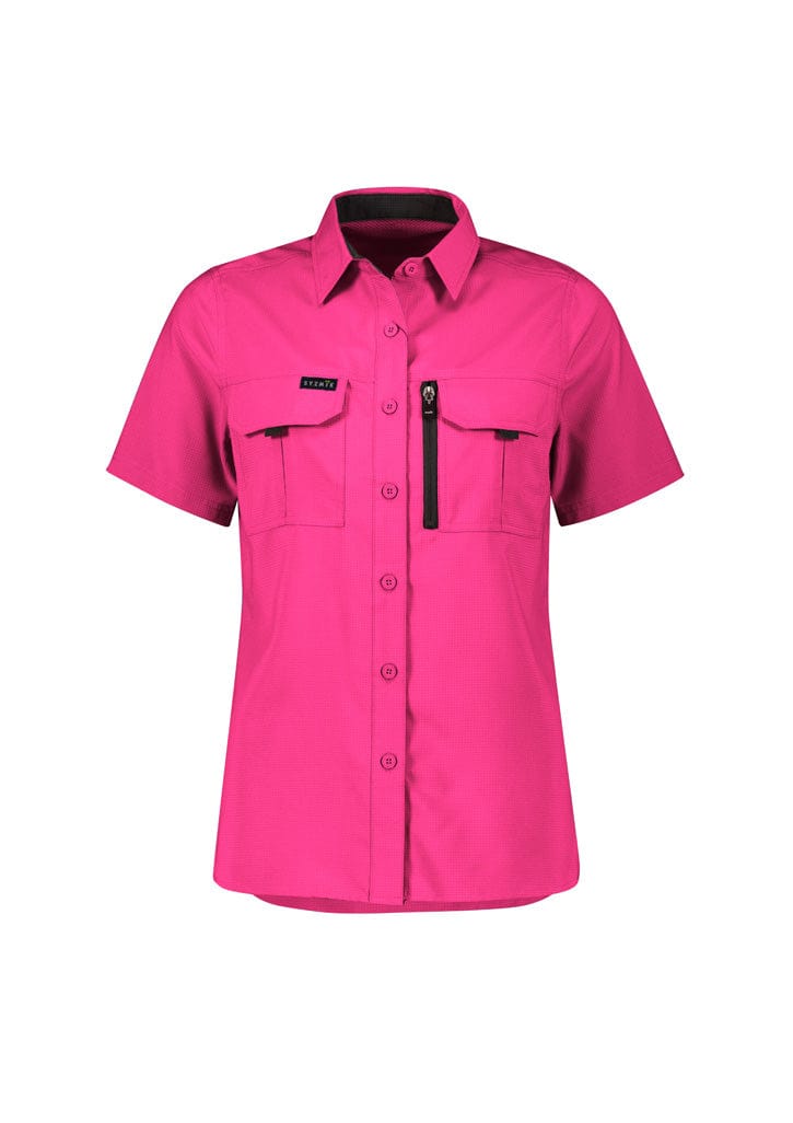Syzmik Polos / Shirts Pink / 6 Syzmik Women's Outdoor Short Sleeve Shirt