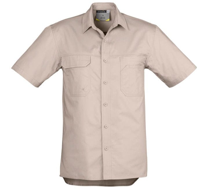 Syzmik Polos / Shirts Sand / S Syzmik Men's Light Weight Tradie S/S Shirt