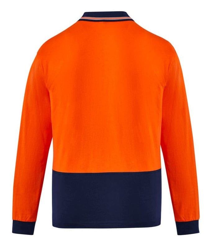 Syzmik Polos / Shirts Syzmik Men's Hi Vis Cotton Long Sleeve Polo