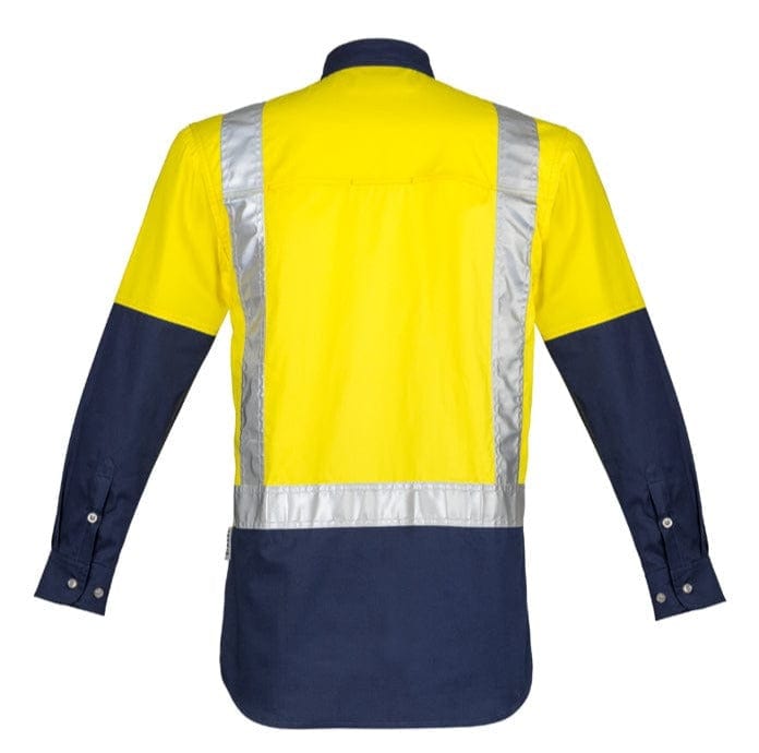 Syzmik Polos / Shirts Syzmik Men's Hi Vis Spliced Industrial Shirt - Shoulder Taped
