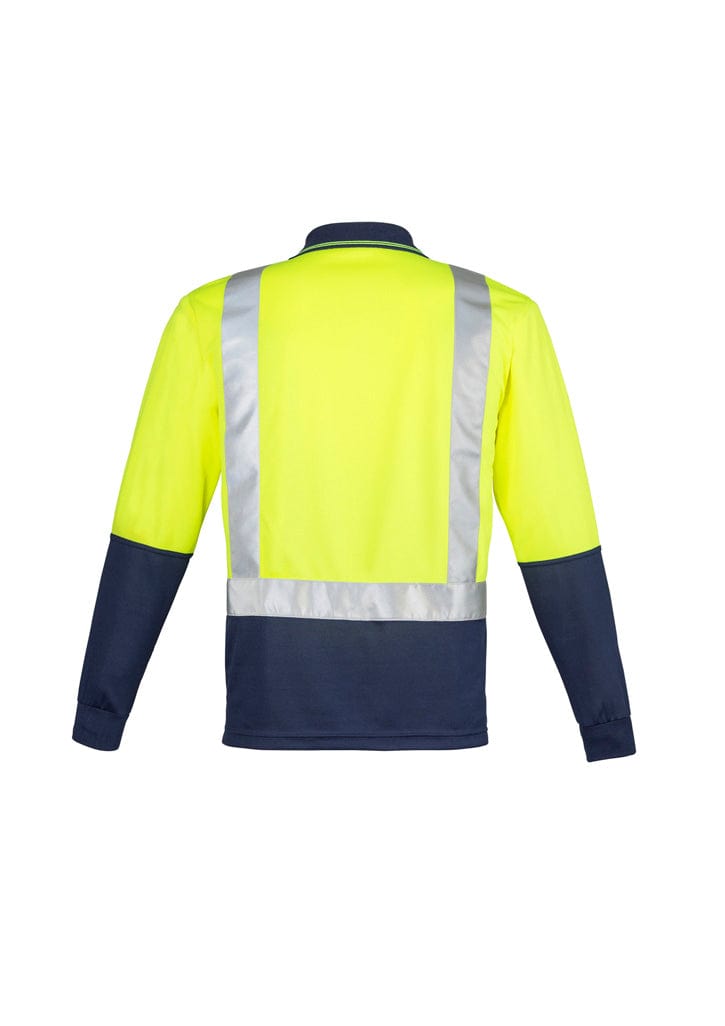 Syzmik Polos / Shirts Syzmik Men's Hi Vis Spliced Polo - Long Sleeve Shoulder Taped