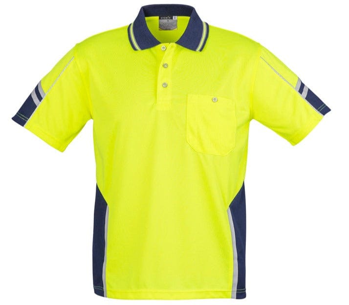 Syzmik Polos / Shirts Yellow/Navy / XS Syzmik Men's Hi Vis Squad S/S Polo