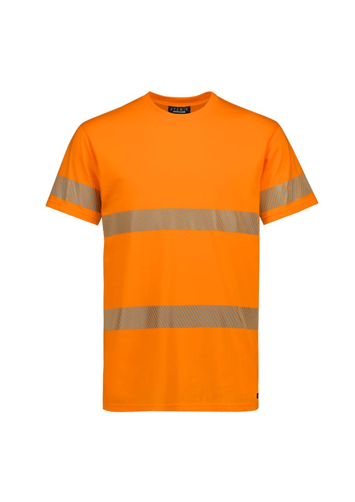 Syzmik T-Shirts Orange / 2XS Syzmik Mens Hi Vis Segmented Tape Cotton Tee