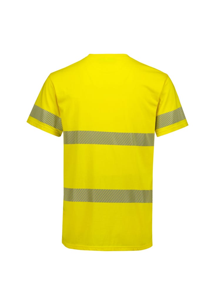 Syzmik T-Shirts Syzmik Mens Hi Vis Segmented Tape Cotton Tee