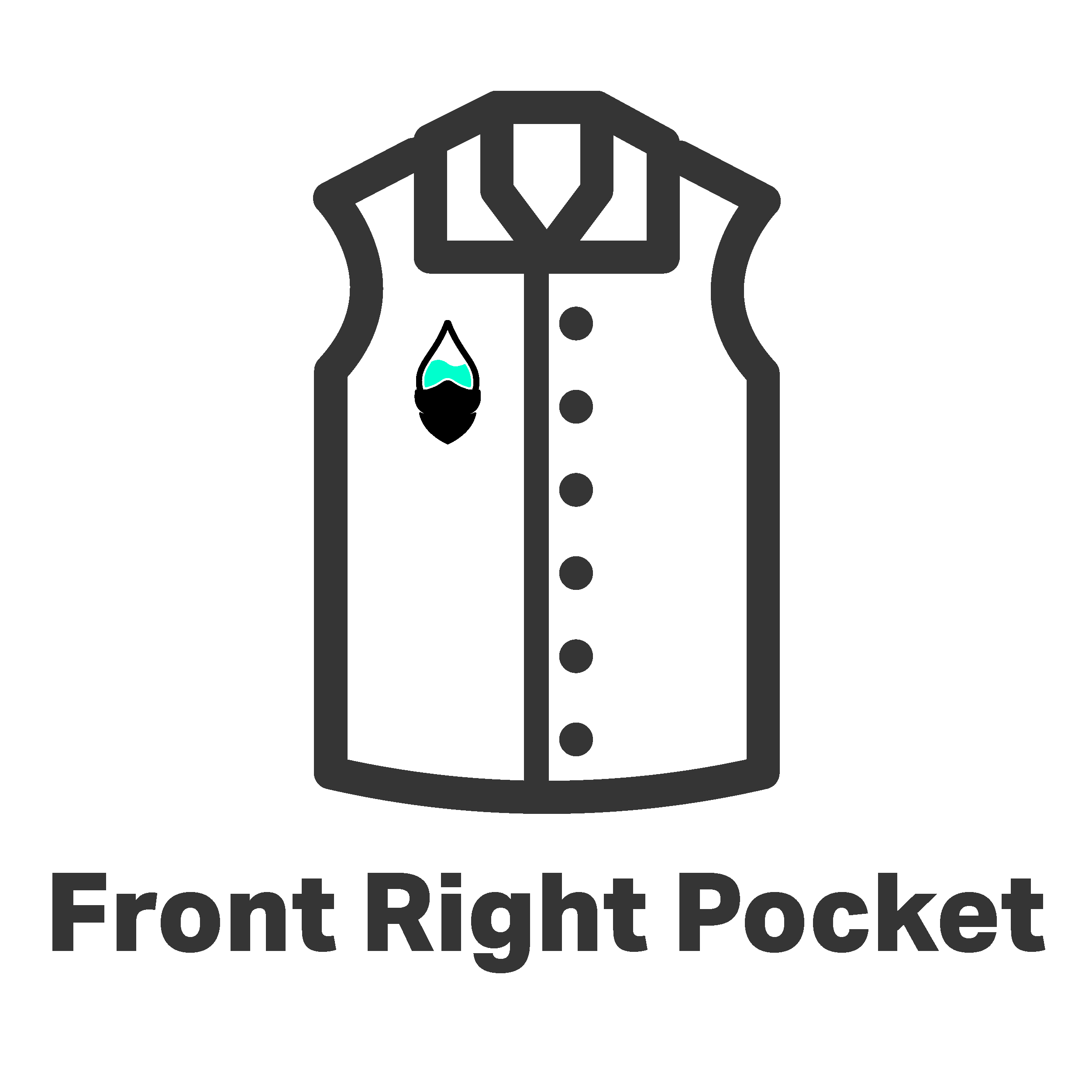 The Colour Cartel Jackets / Vests Vest Front Right Pocket SP