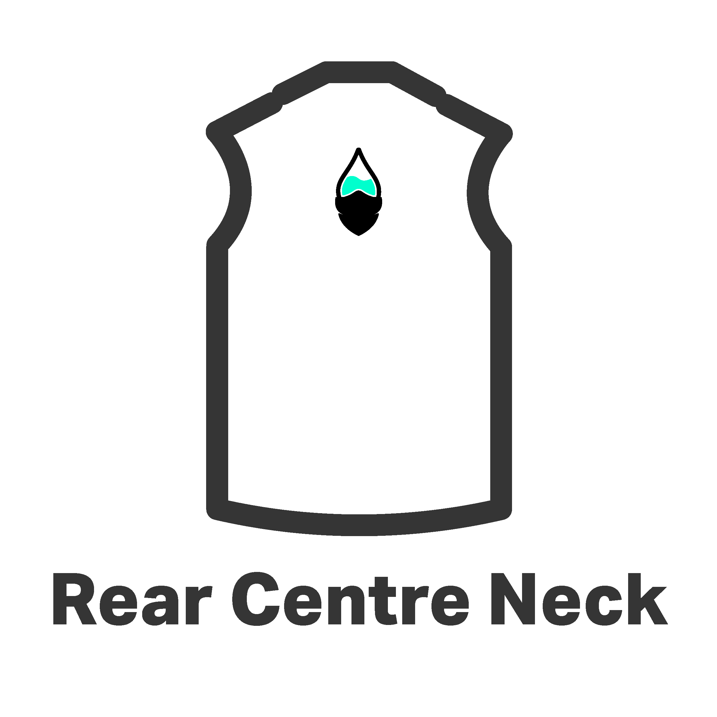 The Colour Cartel Jackets / Vests Vest Rear Centre Neckline EMB