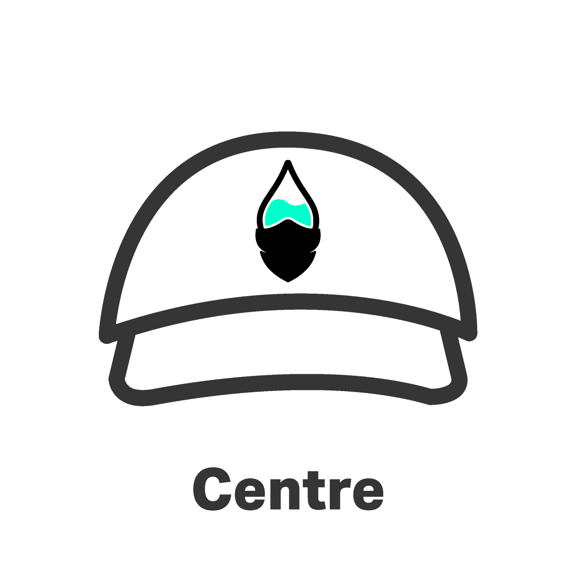 The Colour Cartel Print Position Cap Centre EMB
