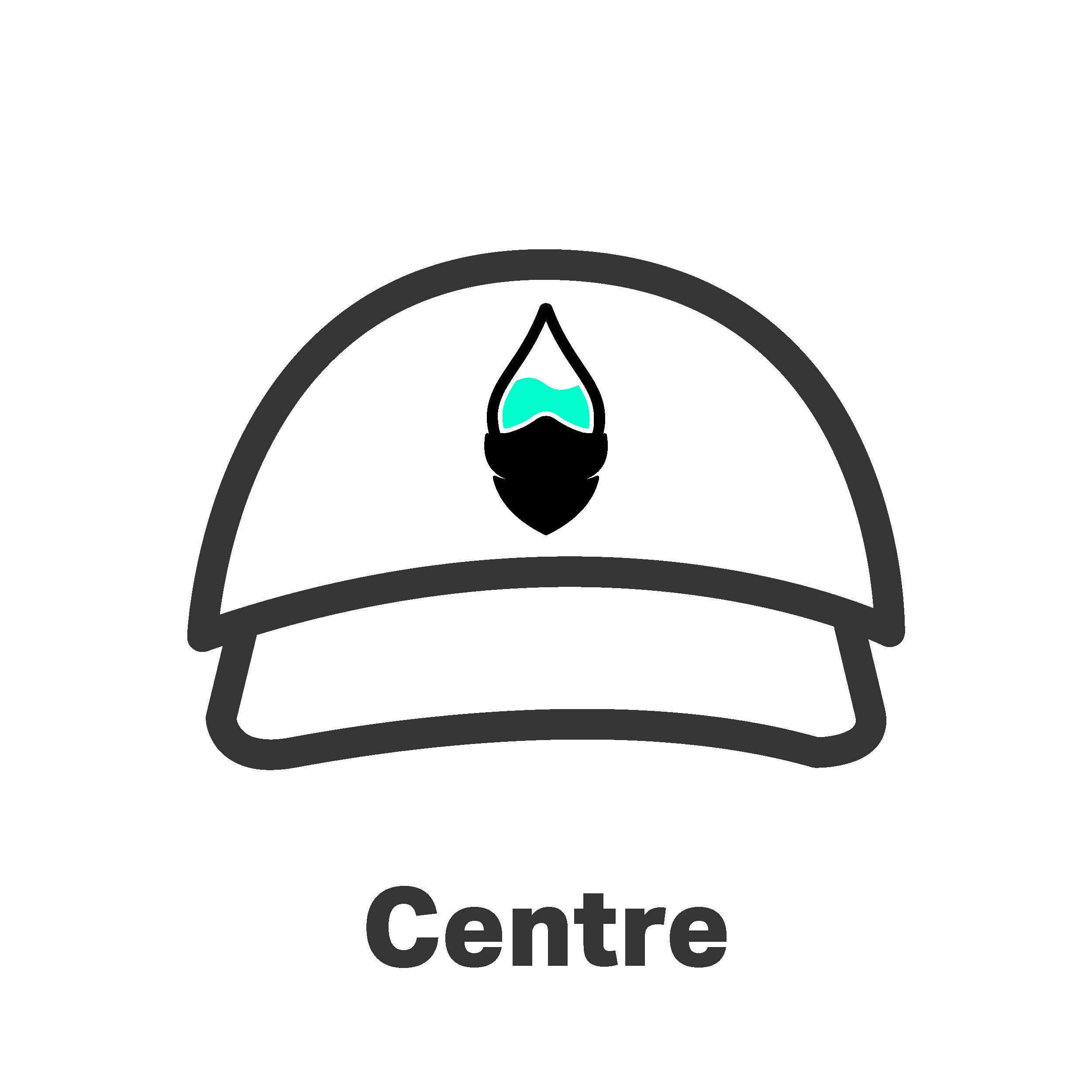 The Colour Cartel Print Position Cap Centre EMB