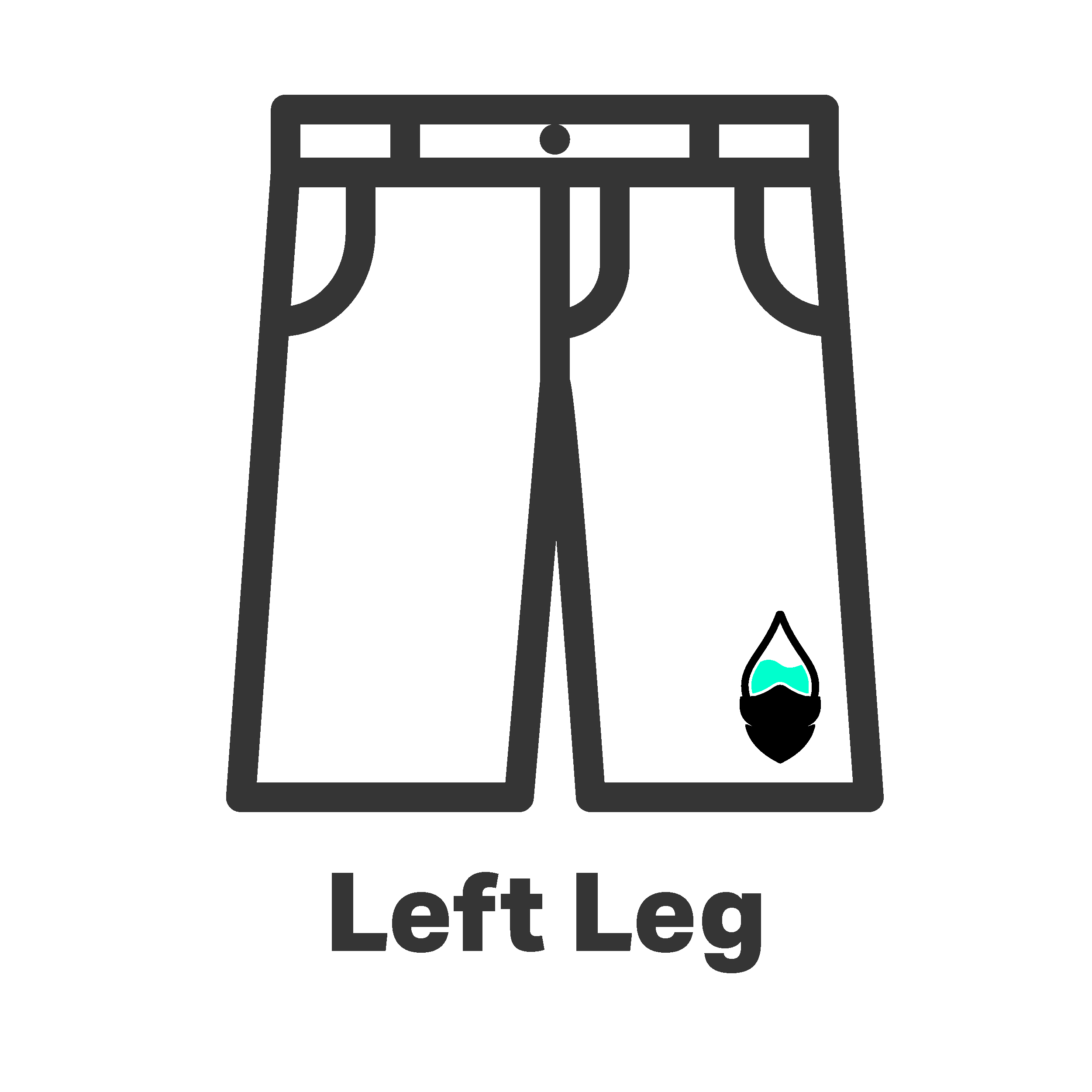 The Colour Cartel Print Position Default Title / First Embroidery Short Left Leg EMB