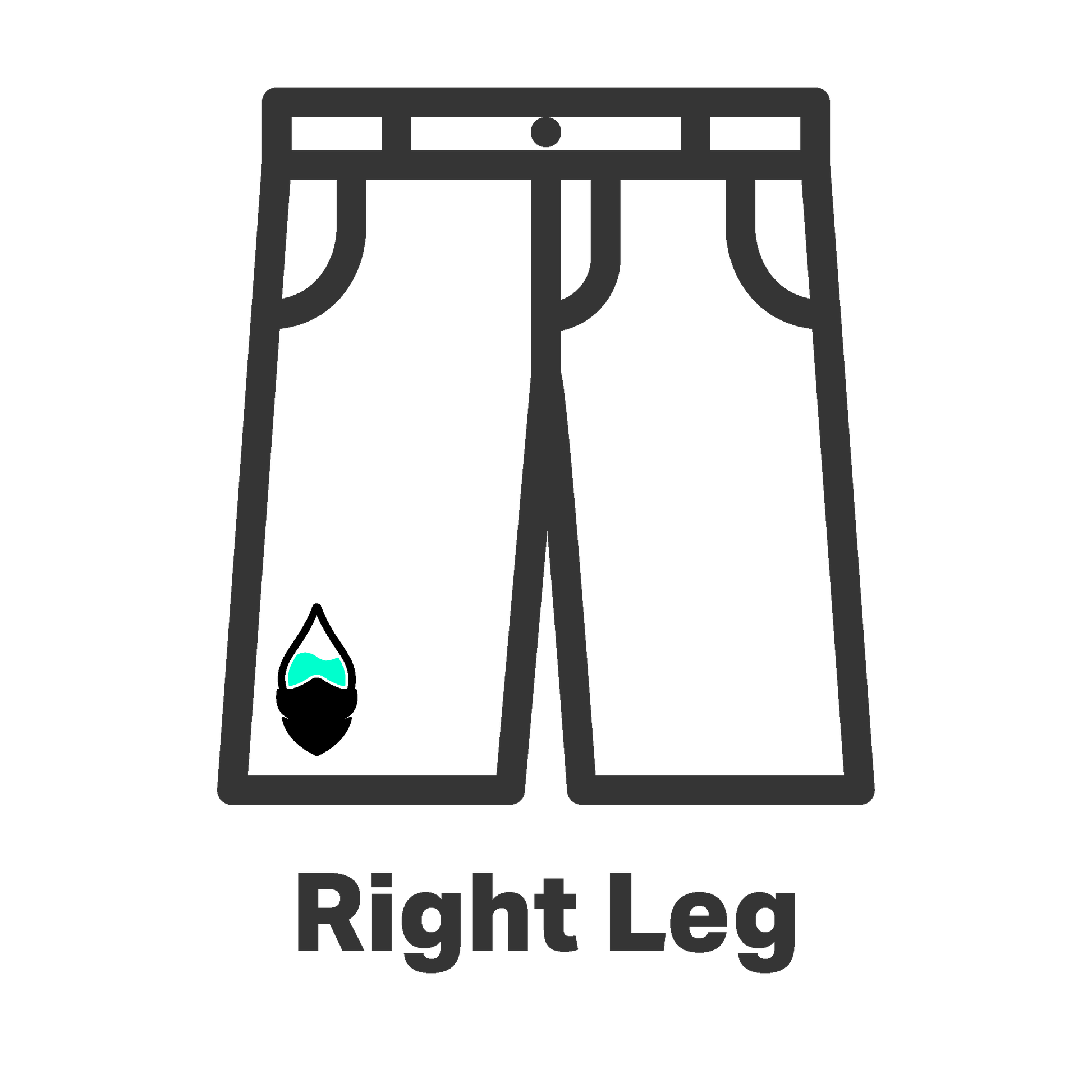 The Colour Cartel Print Position Default Title / First Embroidery Short Right Leg EMB