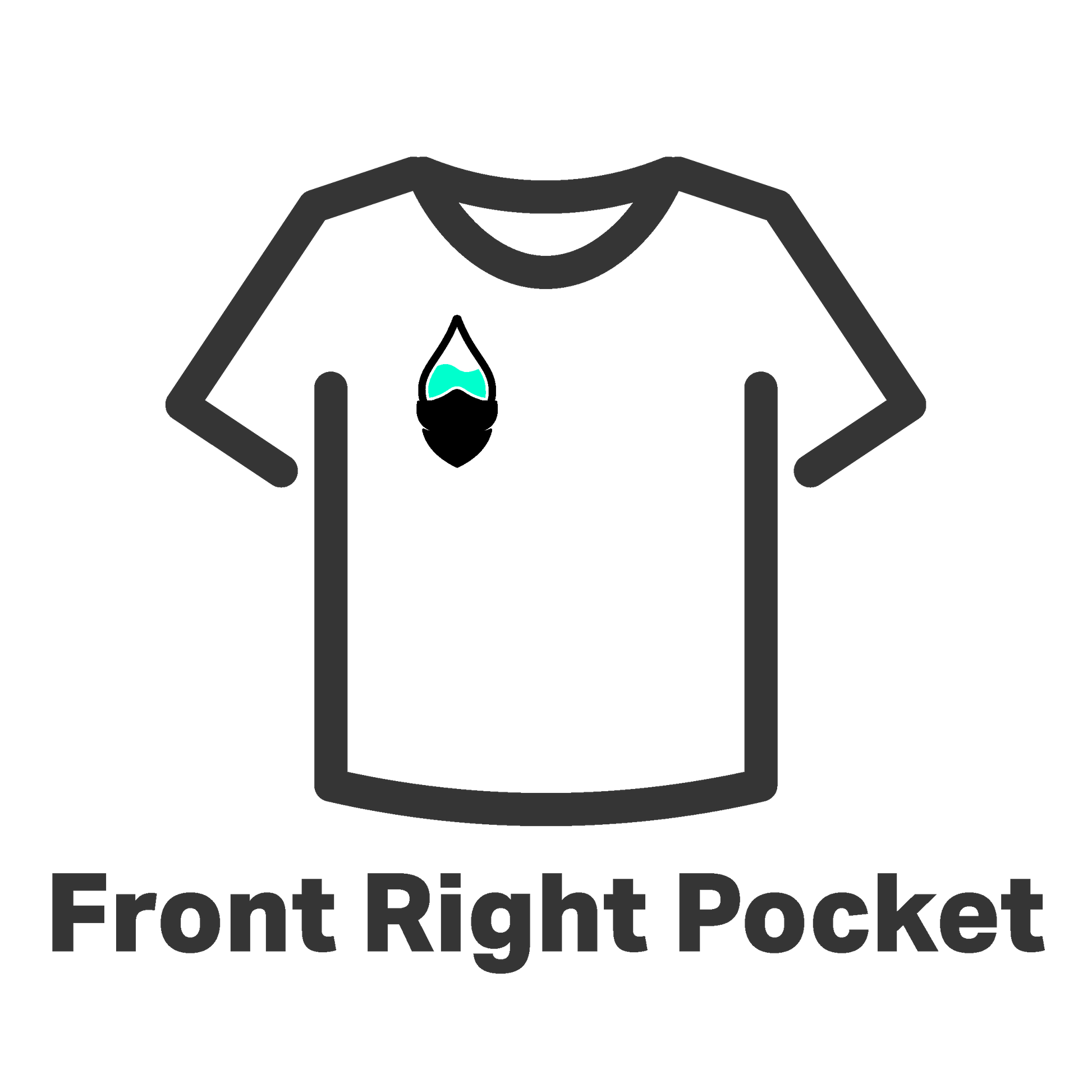 The Colour Cartel Print Position Default Title / First Embroidery T-Shirt Front Right Pocket EMB