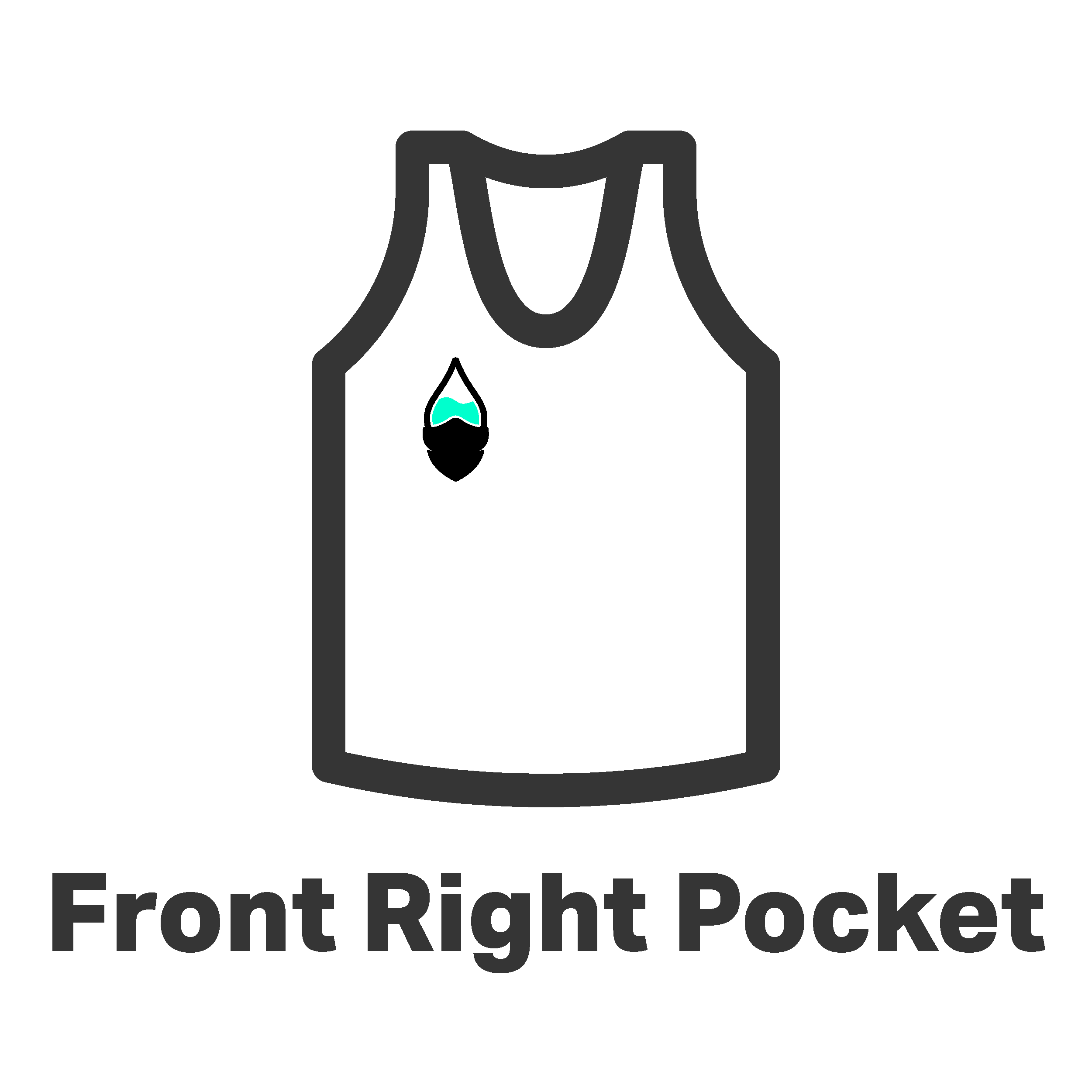 The Colour Cartel Print Position Default Title / First Embroidery Tank / Singlet Front Right Pocket EMB
