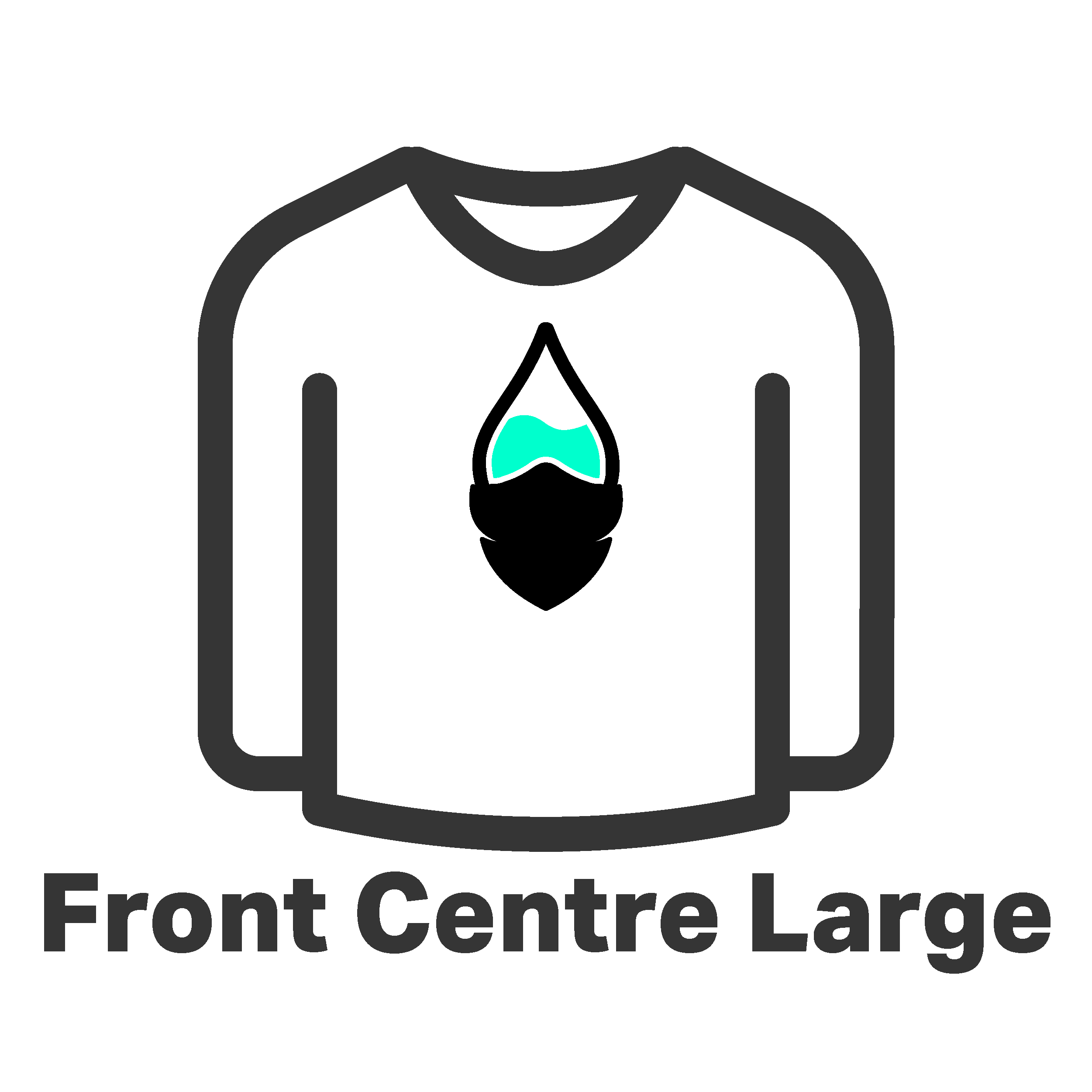 The Colour Cartel Print Position Longsleeve Tee Front Centre Large SP