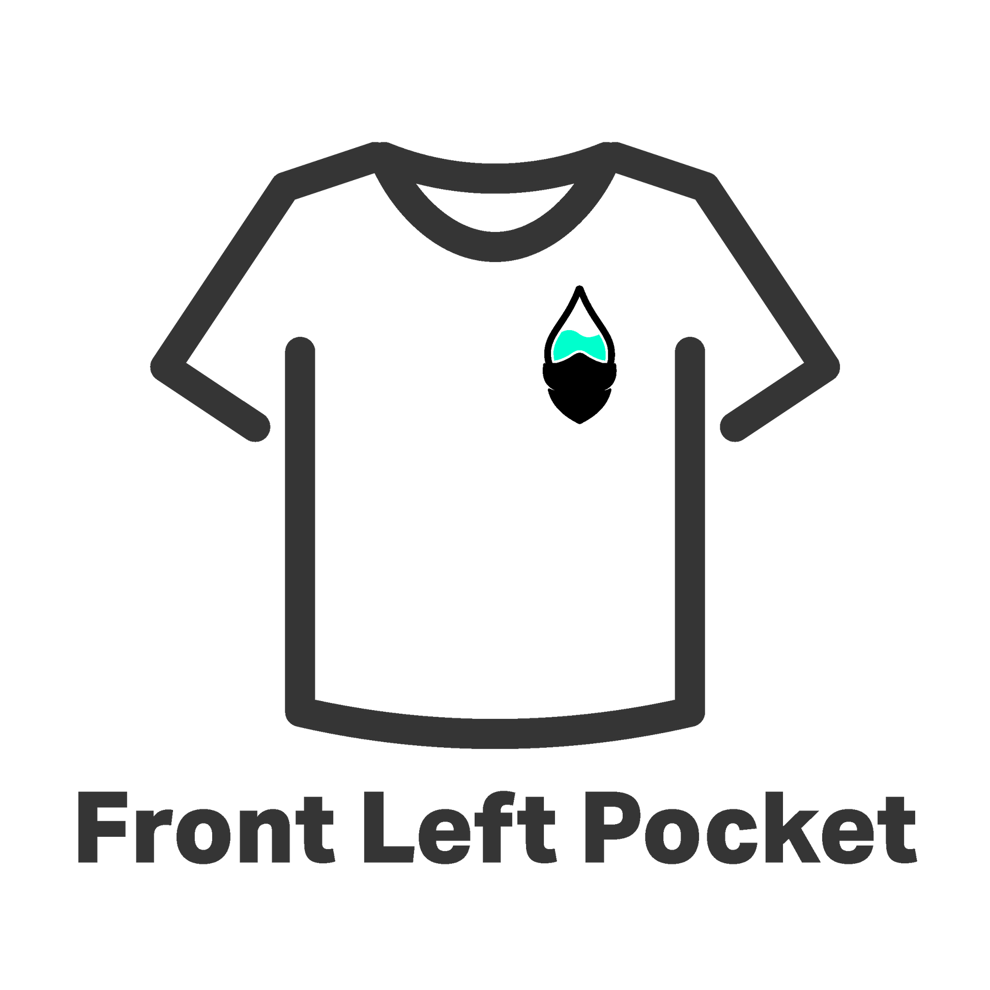 The Colour Cartel Print Position T-Shirt Front Left Pocket SP