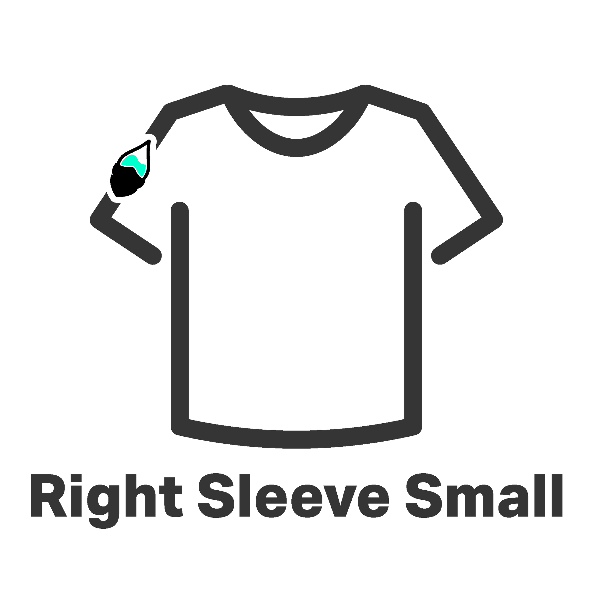 The Colour Cartel Print Position T-Shirt Right Sleeve Small EMB