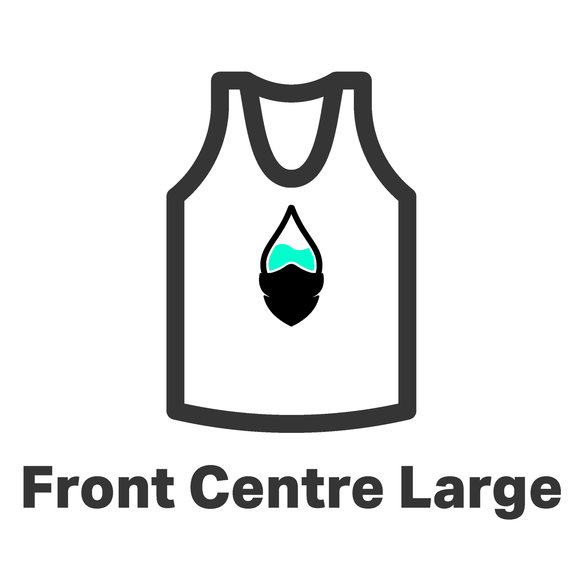 The Colour Cartel Print Position Tank / Singlet Front Centre Large SP