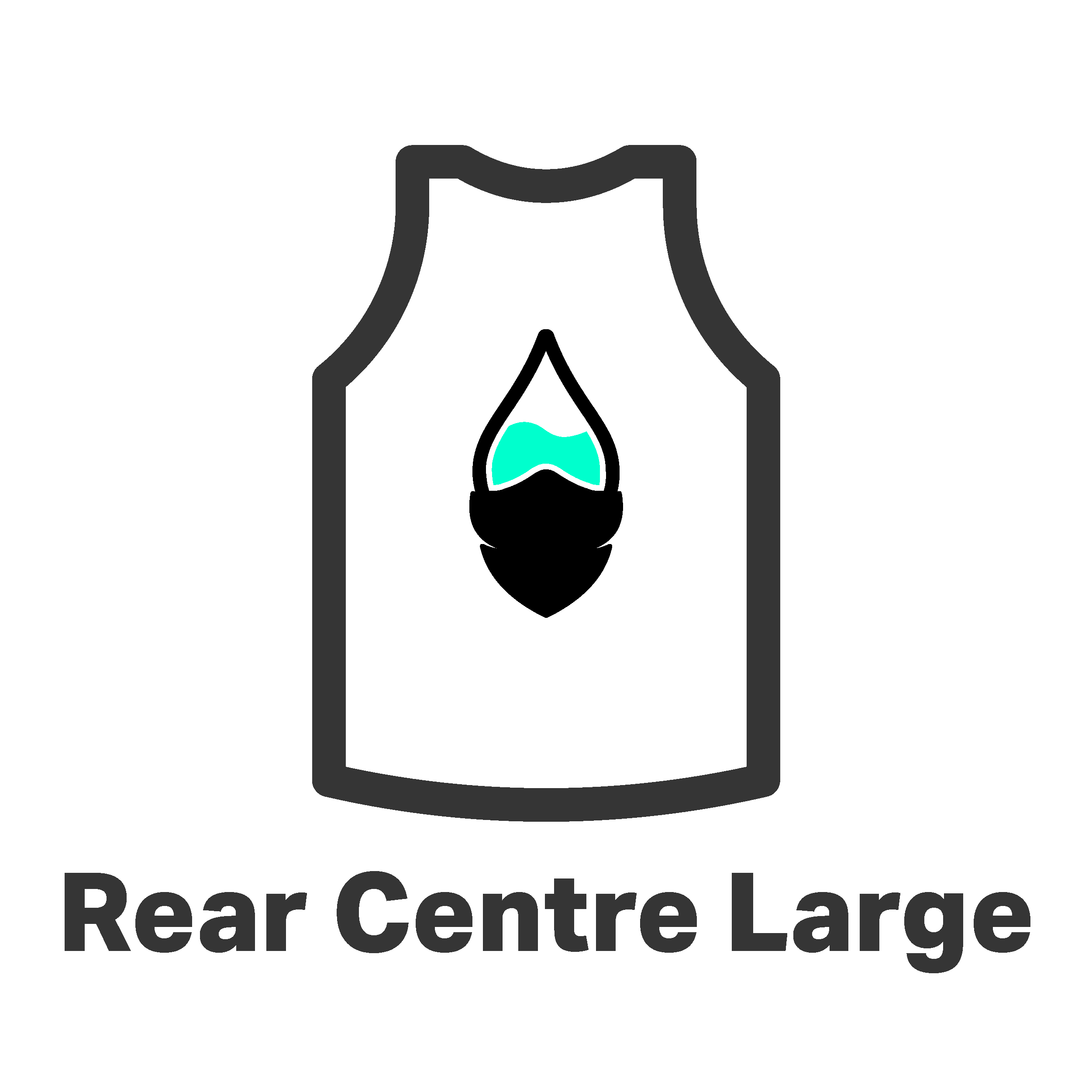 The Colour Cartel Print Position Tank / Singlet Rear Centre Large SP