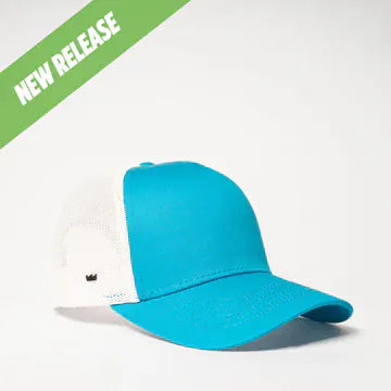 UFlex Hats Aqua / White Mesh / OS UFlex Classic Ultra-lite 5 Panel Trucker Cap