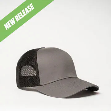 UFlex Hats Charcoal / Black Mesh / OS UFlex Classic Ultra-lite 5 Panel Trucker Cap