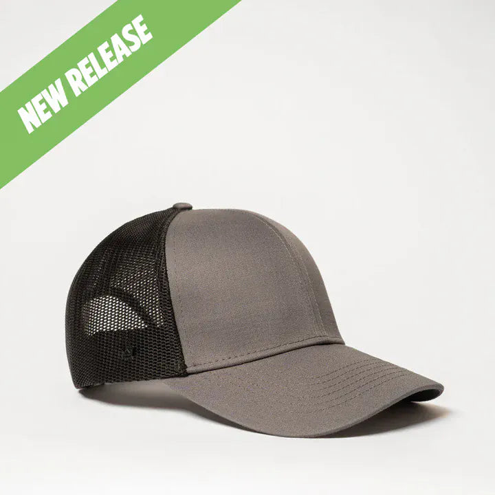 UFlex Hats Charcoal / Black Mesh / OS UFlex Classic Ultra-lite 6 Panel Trucker Cap