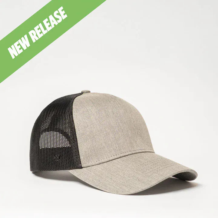 UFlex Hats Grey Melange / Black Mesh / OS UFlex Classic Ultra-lite 5 Panel Trucker Cap