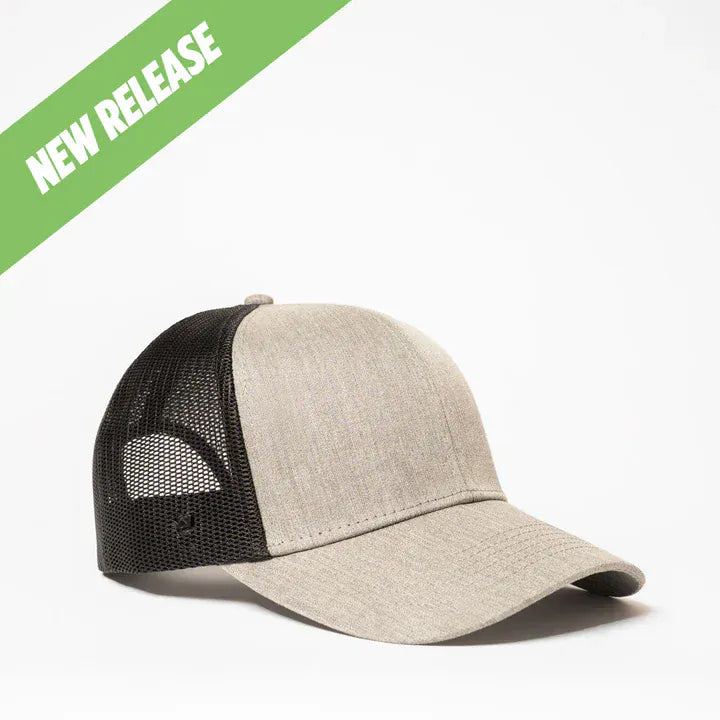 UFlex Hats Grey Melange / Black Mesh / OS UFlex Classic Ultra-lite 6 Panel Trucker Cap