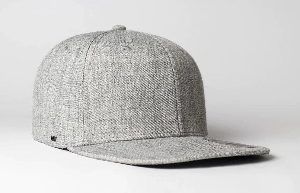 UFlex Hats Grey Melange / S/M UFlex Adults Flat Peak 6 Panel Fitted