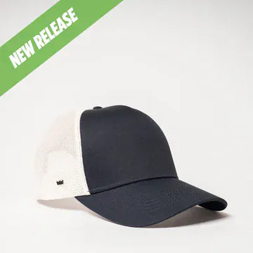 UFlex Hats Navy / White Mesh / OS UFlex Classic Ultra-lite 5 Panel Trucker Cap