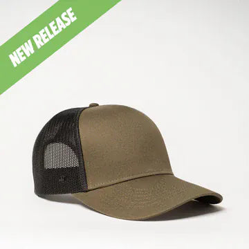 UFlex Hats Olive / Black Mesh / OS UFlex Classic Ultra-lite 5 Panel Trucker Cap