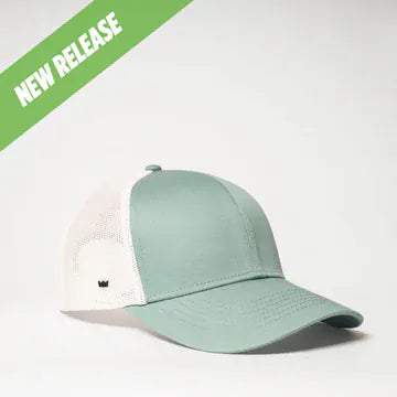 UFlex Hats Sky Grey / White Mesh / OS UFlex Classic Ultra-lite 6 Panel Trucker Cap