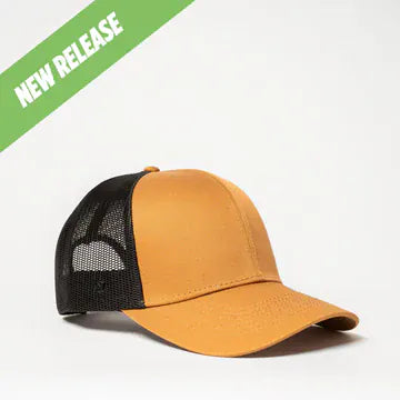 UFlex Hats Tan / Black Mesh / OS UFlex Classic Ultra-lite 6 Panel Trucker Cap