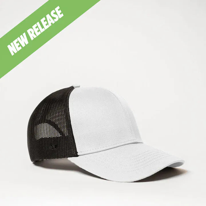 UFlex Hats White / Black Mesh / OS UFlex Classic Ultra-lite 6 Panel Trucker Cap