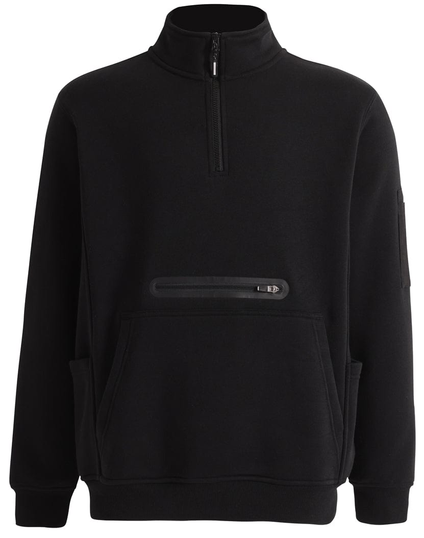 Winning Spirit Crews Black / XXS Unisex Premium Fleece Half Zip Work Sweat