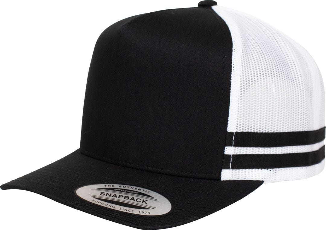 Yupoong Hats Black/White / OSFA Yupoong Stripe Cap