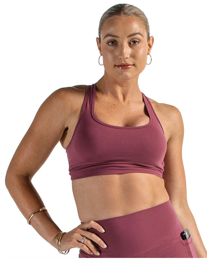 Active Basics Tanks / Singlets Merlot / XS Active Basics Racer Crop