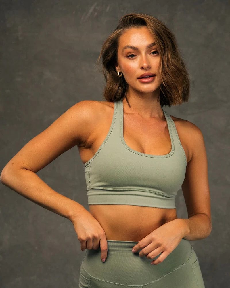 Active Basics Tanks / Singlets Sage / XS Active Basics Racer Crop