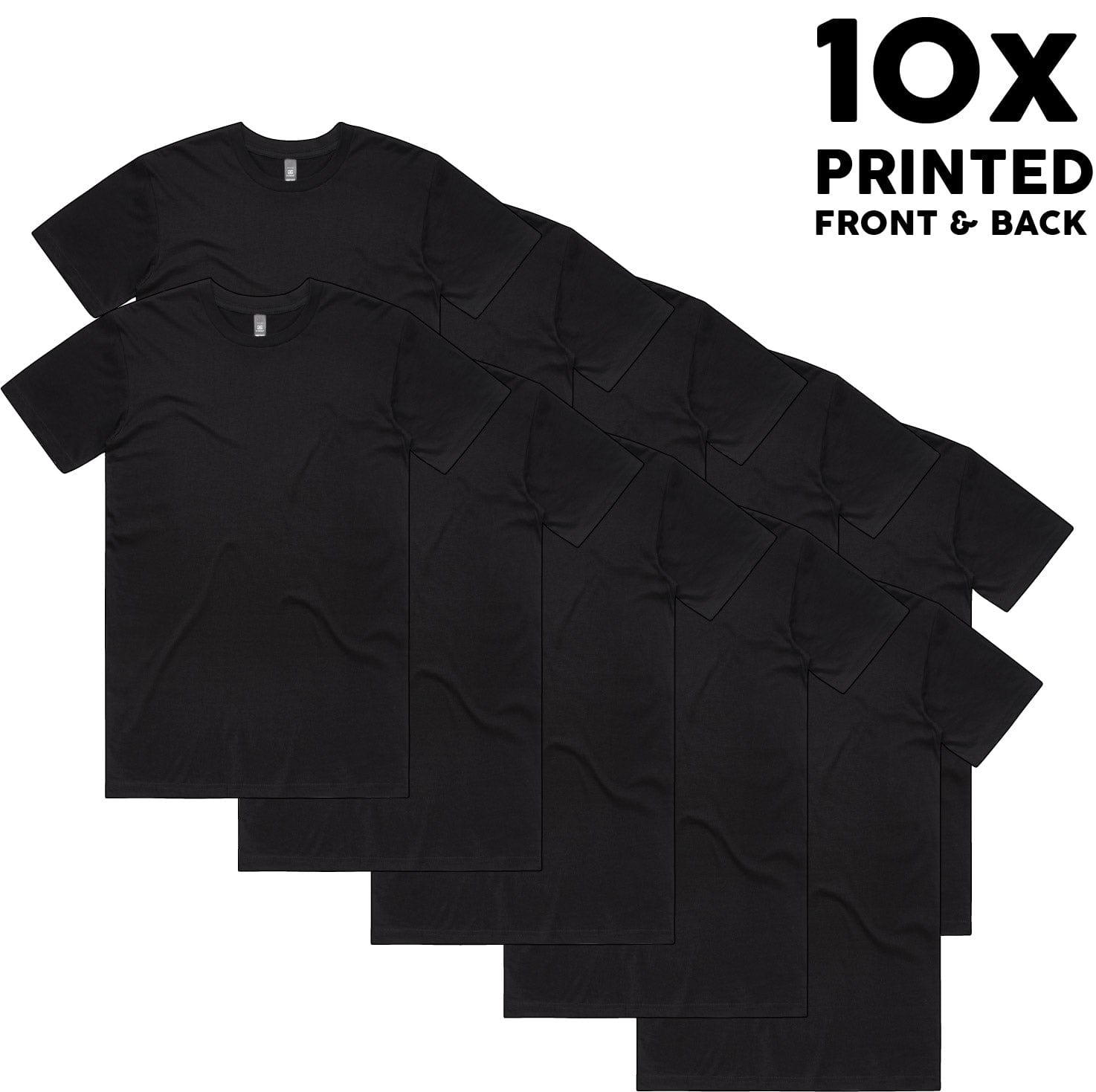 ASColour Bundle 10x ASColour Staple Tee Bundle - Printed Front & Back