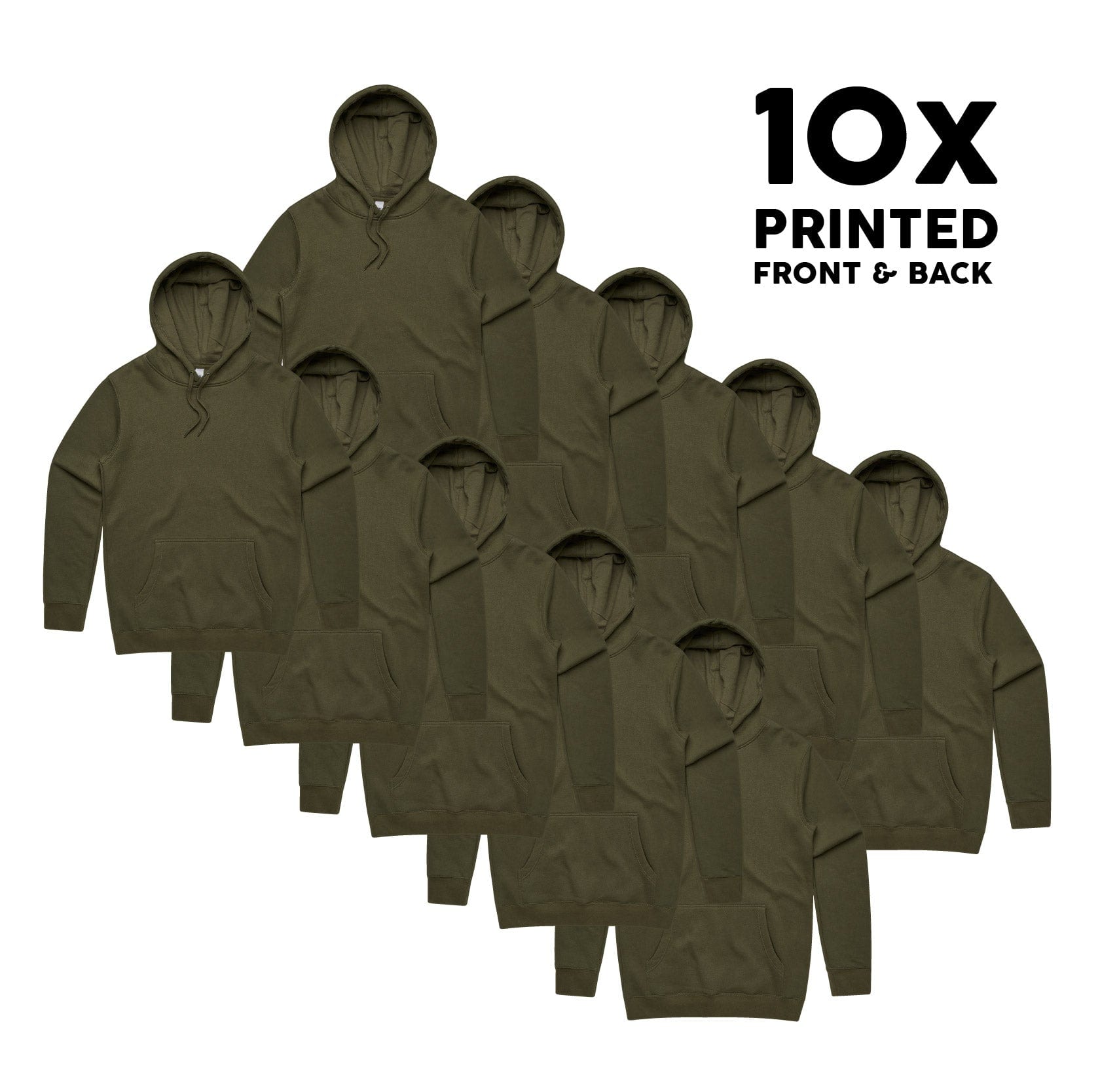 ASColour Bundle 10x ASColour Stencil Hood Bundle - Printed Front & Back