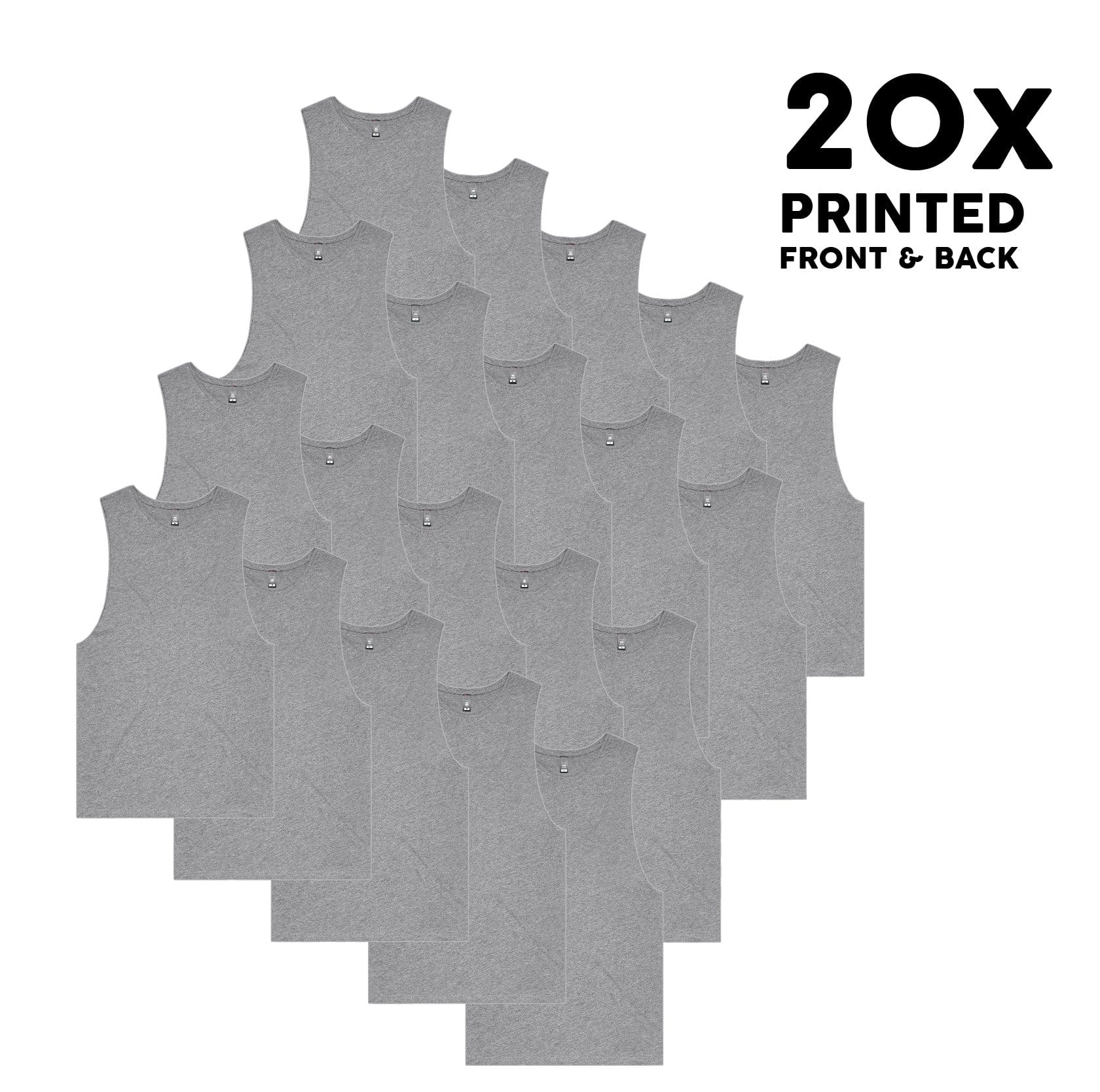 ASColour Bundle 20x ASColour Barnard Tank Bundle - Printed Front & Back