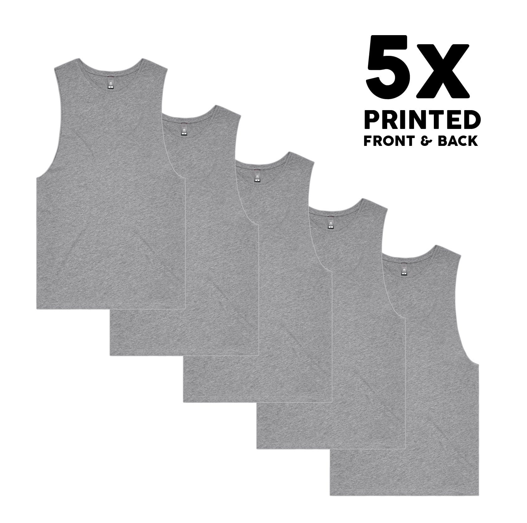 ASColour Bundle 5x ASColour Barnard Tank Bundle - Printed Front & Back