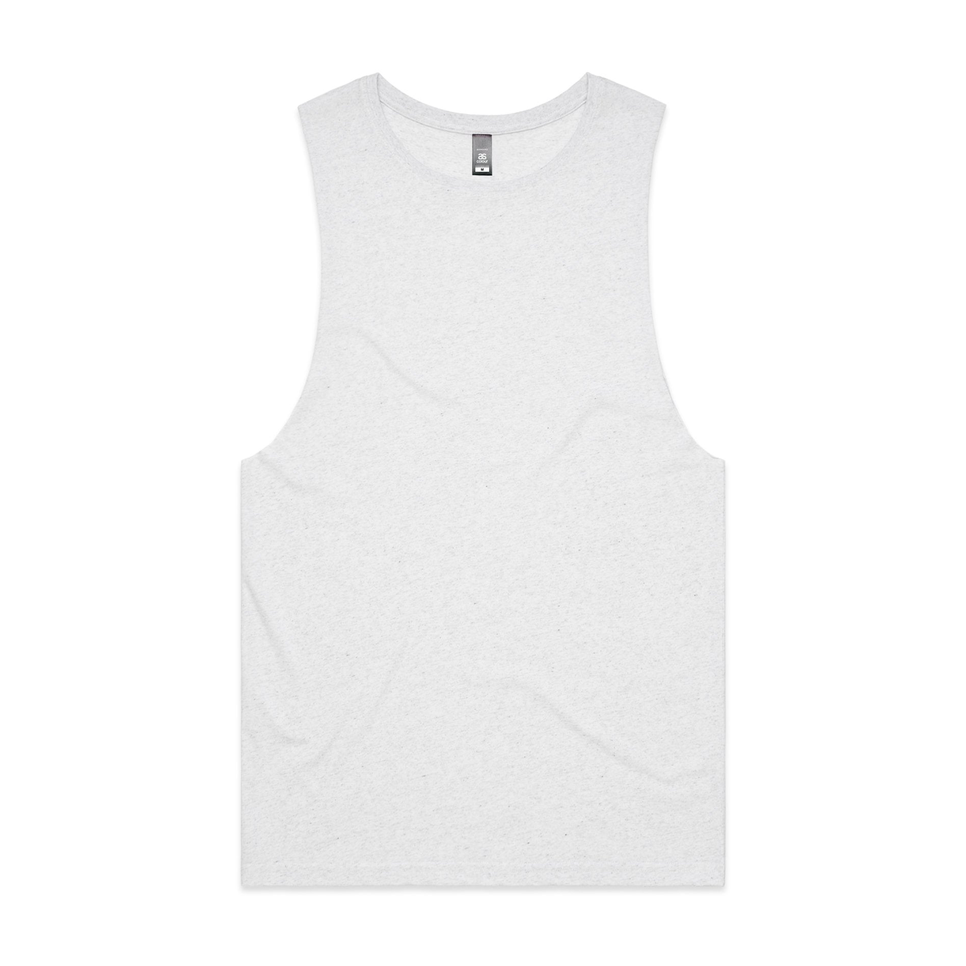 ASColour Bundle White Marle 5x ASColour Barnard Tank Bundle - Printed Front & Back