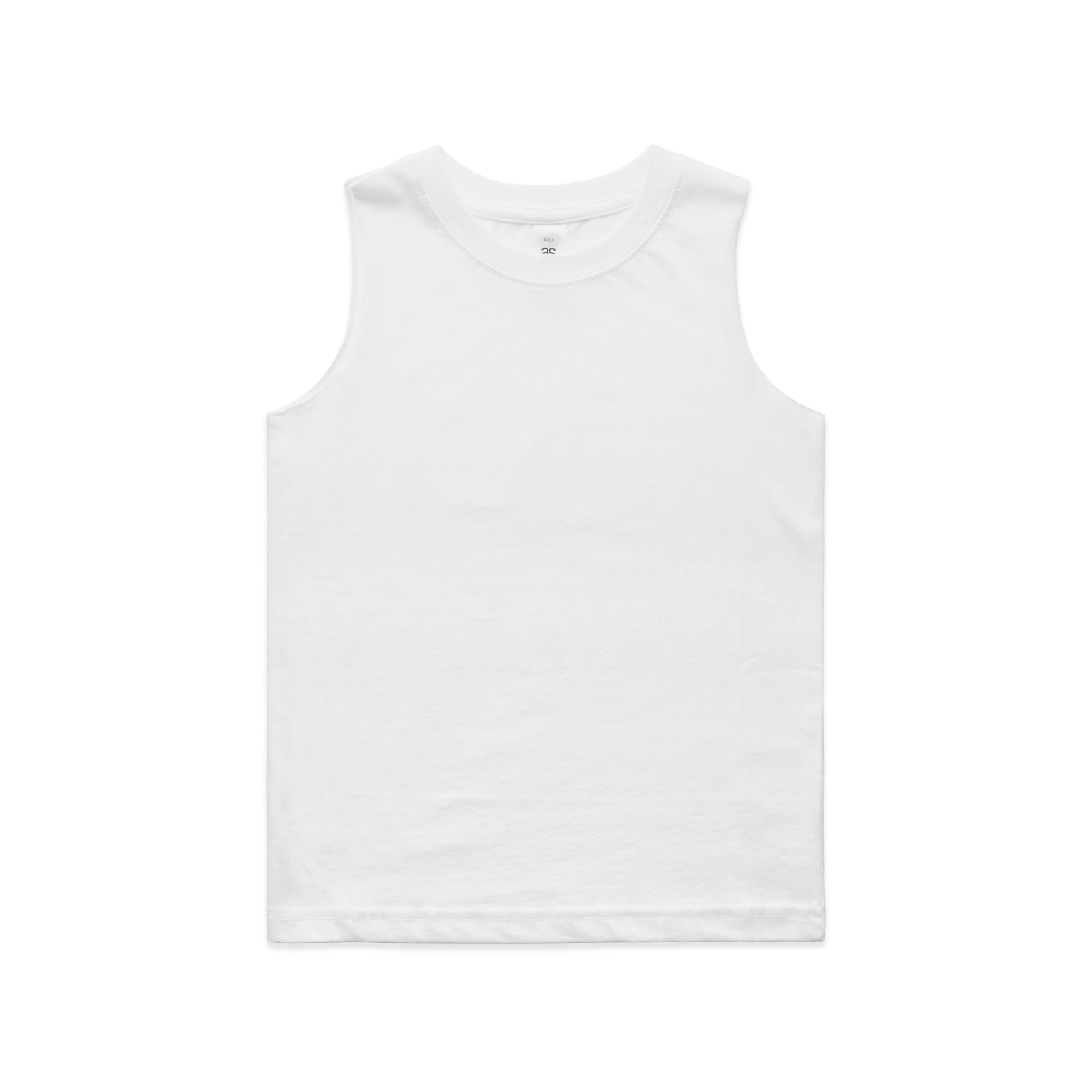 ASColour Tanks / Singlets White / 8 ASColour Youth Barnard Tank
