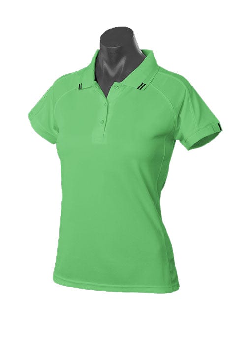 Aussie Pacific Polos / Shirts Apple/Black / 6 Aussie Pacific Flinders Ladies Polo