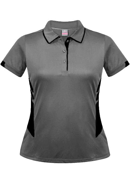 Aussie Pacific Polos / Shirts Ashe/Black / 4 Aussie Pacific Tasman Ladies Polo