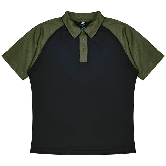 Aussie Pacific Polos / Shirts Black/Army Green / S Aussie Pacific Manly Men's Polo