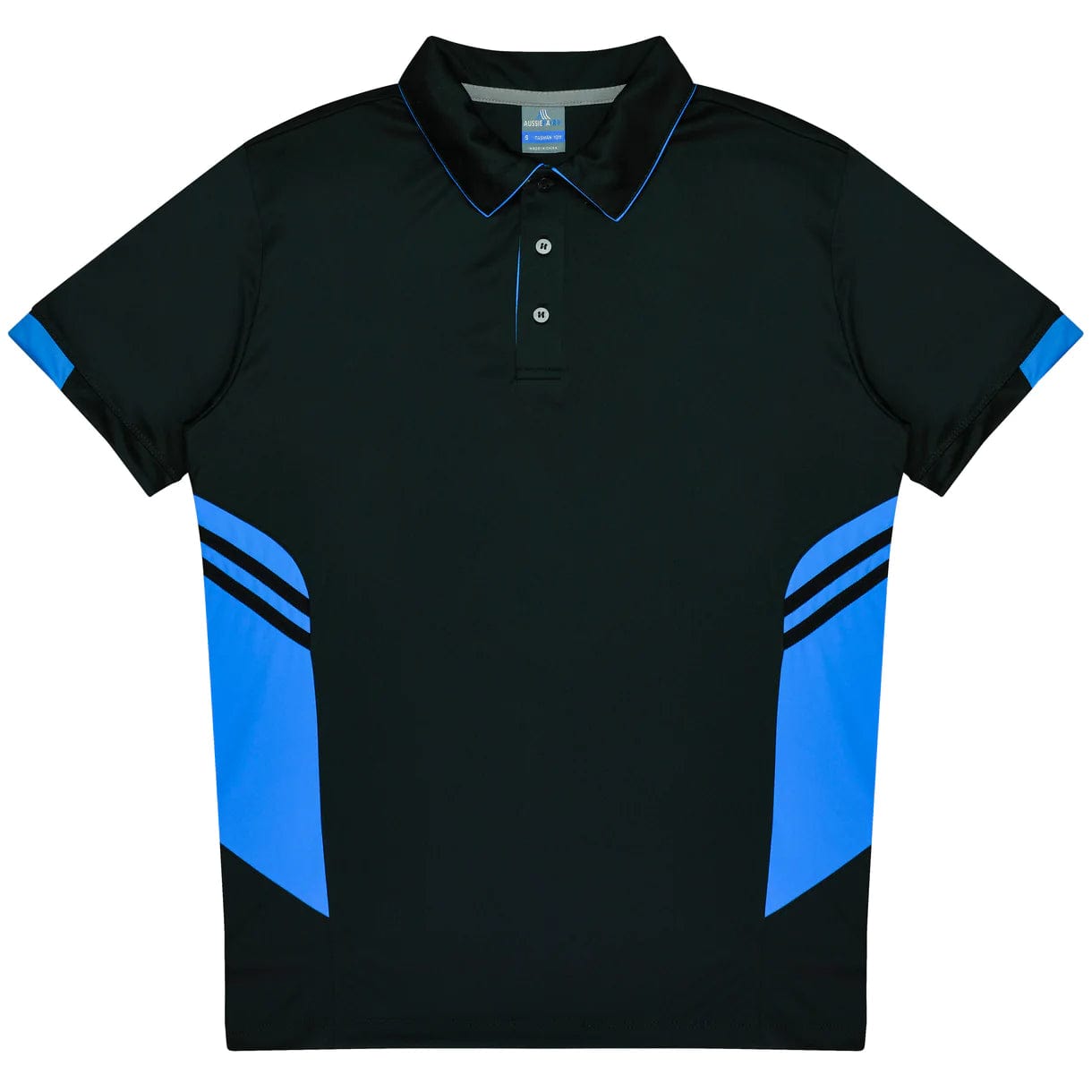 Aussie Pacific Polos / Shirts Black/Cyan / 4 Aussie Pacific Tasman Kids Polo